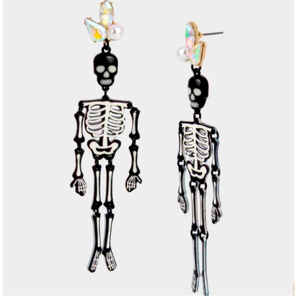 Betsey Johnson Skeleton Earrings - NEW